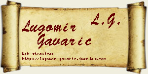 Lugomir Gavarić vizit kartica